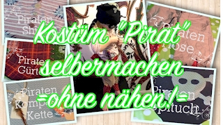 Kostüm quotPiratquot selbermachen  ohne Nähen  DIY Anleitung  Hose Shirt Kopftuch Gürtel [upl. by Hcirteid]