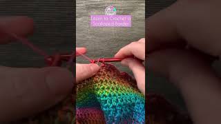 How to crochet a scalloped border [upl. by Elegna769]