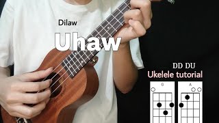 Uhaw  Dilaw Easy Chords Ukelele tutorial  lyrics [upl. by Nura724]