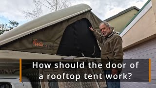 How should the door of a rooftop tent work [upl. by Hacker]