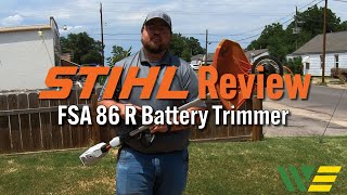 Stihl FSA 86 R Battery Powered Weed Eater Review amp Demo [upl. by Ambrosine]