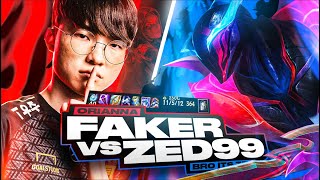 FAKER DOESNT REST BACK vs 1 ZED KOREA [upl. by Aihsenet101]