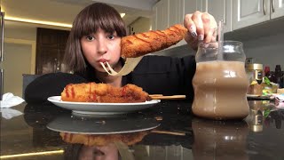 Mozzarella Cheese Corn Dog Recipe korean Street Food [upl. by Nahte]