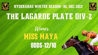 THE LAGARDE PLATE DIV 2 Winner MISS MAYA [upl. by Notlew]