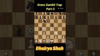 💯Most SUCCESSFUL Chess Trap💯 Evans Gambit Trap Part3shorts ytshorts viralshorts evansgambit [upl. by Burley911]