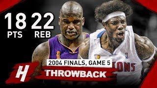 The Game Ben Wallace DESTOYED Shaquille ONeal Full Game 5 Highlights vs Lakers 2004 Finals  CRAZY [upl. by Kihtrak]