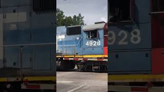 GTW 4928 leads CN L518 through Garyville LA railway [upl. by Akeenahs]