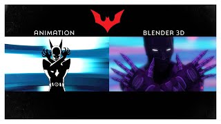 Batman Beyond intro comparison  Animation vs Live ActionBlender 3D [upl. by Mloclam995]