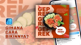 AFFINITY DESIGNER IPAD  BIKIN DESAIN FEEDS AYAM GEPREK [upl. by Leggat854]