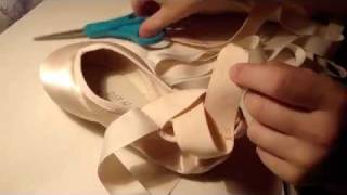 How to Sew and Tie Ballet Pointe Shoes [upl. by Engeddi]