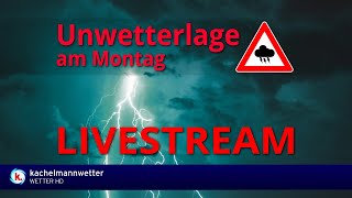 Gewitterlage mit örtlicher Unwettergefahr am Montag [upl. by Pembroke]