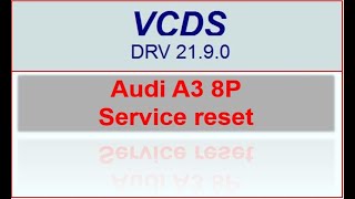 Audi A3 8P  Service zurücksetzen  SRI reset  VCDS [upl. by Aronek588]