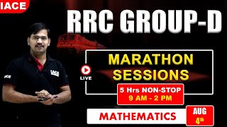 RRC Group  D Live Marathon Session  Mathematics  Most Expected Questions  IACE [upl. by Gentes]