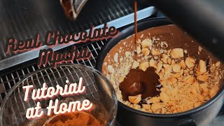 Real chocolate Mocha 🤤  at Home  Latte Art  Asmr  tutorial latteart tutorial asmr mocha [upl. by Yrrad279]