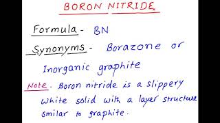 Boron nitride  Inorganic graphite  Borazon [upl. by Algernon282]