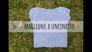 Come fare un Maglione allUncinetto facile e comodo  Schema  Tutorial Uncinetto [upl. by Libb241]