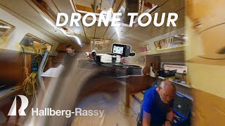 A Unique HallbergRassy Drone Boat Yard Tour  The Most Exciting Drone Factory Tour Ever [upl. by Silecara]