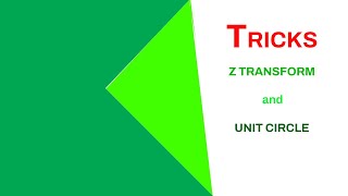 Z Transform And Unit Circle [upl. by Marilla733]