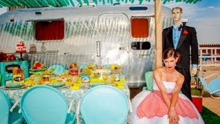 HyperColor Retro Glam Bridal Fashion Shoot at the Hicksville Trailer Palace [upl. by Ylatfen483]