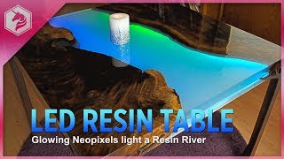 How To Make a Glowing LED Resin River Table [upl. by Reinke]