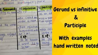 Gerurnd vs infinitives vs participle  non finite verbs  with examplesilmkidunyaofficial [upl. by Slaughter]