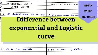 Difference between J shaped curve and sigmoid curve  Ecology [upl. by Scholz]