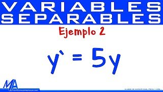 Ecuaciones diferenciales de Variables Separables  Ejemplo 2 [upl. by Rufe]