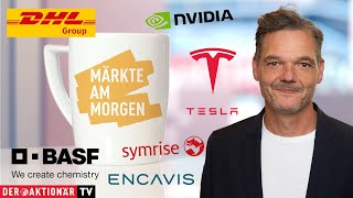 Märkte am Morgen Gold Tesla Apple Nvidia DHL Group BASF Symrise Encavis [upl. by Kirtley]