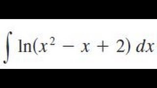 integrate lnx2  x  2dx [upl. by Patten820]