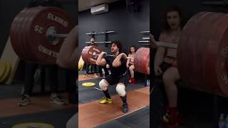 Clean amp jerk 225kg shorts shortsvideo cleanandjerk [upl. by Wehtta]