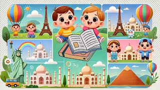 Can You Name These Famous Landmarks From Around The World  Fun Faces amp Wonders Await  Kids Video [upl. by Crichton]