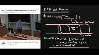 Julien Berestycki Vanishing corrections for the position of an FKPP front [upl. by Ileyan]