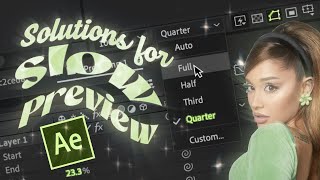 QUICK FIXES for 🐢 SLOW PREVIEW In After effects  Easy Tutorial [upl. by Brennen66]