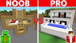 Minecraft NOOB vs PRO SAFEST CLIFF HOUSE BUILD CHALLENGE [upl. by Milon]