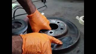 How To Resurface Brake Rotor the Cheap Way with Grit Flap Disc [upl. by Carmella]