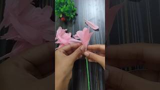 How to make crepe paper flower🌺💫 diycrepeflowerstrendingshortsytshortsviral [upl. by Monty]