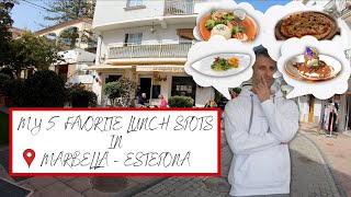 MY 5 FAVORITE RESTAURANTS FOR LUNCH IN MARBELLA  ESTEPONA 2023 [upl. by Gonzalez]