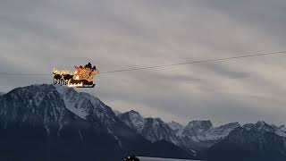 Flying Santa Montreux Switzerland 🇨🇭 Dec 2023 [upl. by Rosenzweig659]