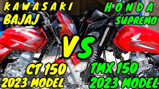 HONDA SUPREMO 150 2023 MODEL VS KAWASAKI BAJAJ CT150 2023 MODEL [upl. by Dollie]