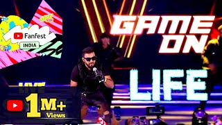 UJJWAL AKA TECHNO GAMERZ New Song LIFE Live Concert At Youtube FanFest 2023  GAME ON YTFFIN23 [upl. by Eustashe173]