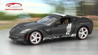 ckmodelcarsvideo Chevrolet Corvette Stingray Police Maisto [upl. by Rahsab]