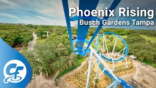 Phoenix Rising front seat onride 5K POV 60fps Busch Gardens Tampa [upl. by Mlehliw]