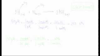 Limiting reactant problem what is the maximum yield that can be produced [upl. by Nafets]