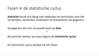 Fasen in de statistische cyclus HAVO wiskunde A amp VWO wiskunde AC [upl. by Tonkin]