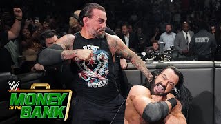 CM Punk AMBUSHES Drew McIntyre during Money in the Bank cashin Money in the Bank 2024 highlights [upl. by Mechling]