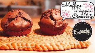 Ricetta Muffin Doppio Cioccolato SENZA SBATTITORE Sofficissimi  SENZA UOVA E BURRO Vegan [upl. by Anahsohs365]