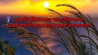 jibon manei to jontrona karaoke with lyrics scrolling [upl. by Atileda]