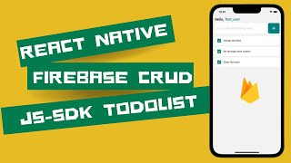 React NativeExpo Firebase Cloud Firestore CRUD Operation Todo list app [upl. by Groot]