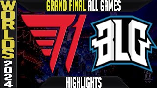 T1 vs BLG Highlights ALL GAMES  Worlds 2024 GRAND FINAL  T1 vs Bilibili Gaming [upl. by Yusuk]