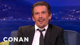 Ethan Hawke Dropped Out Of College For quotDead Poets Societyquot  CONAN on TBS [upl. by Sackville]